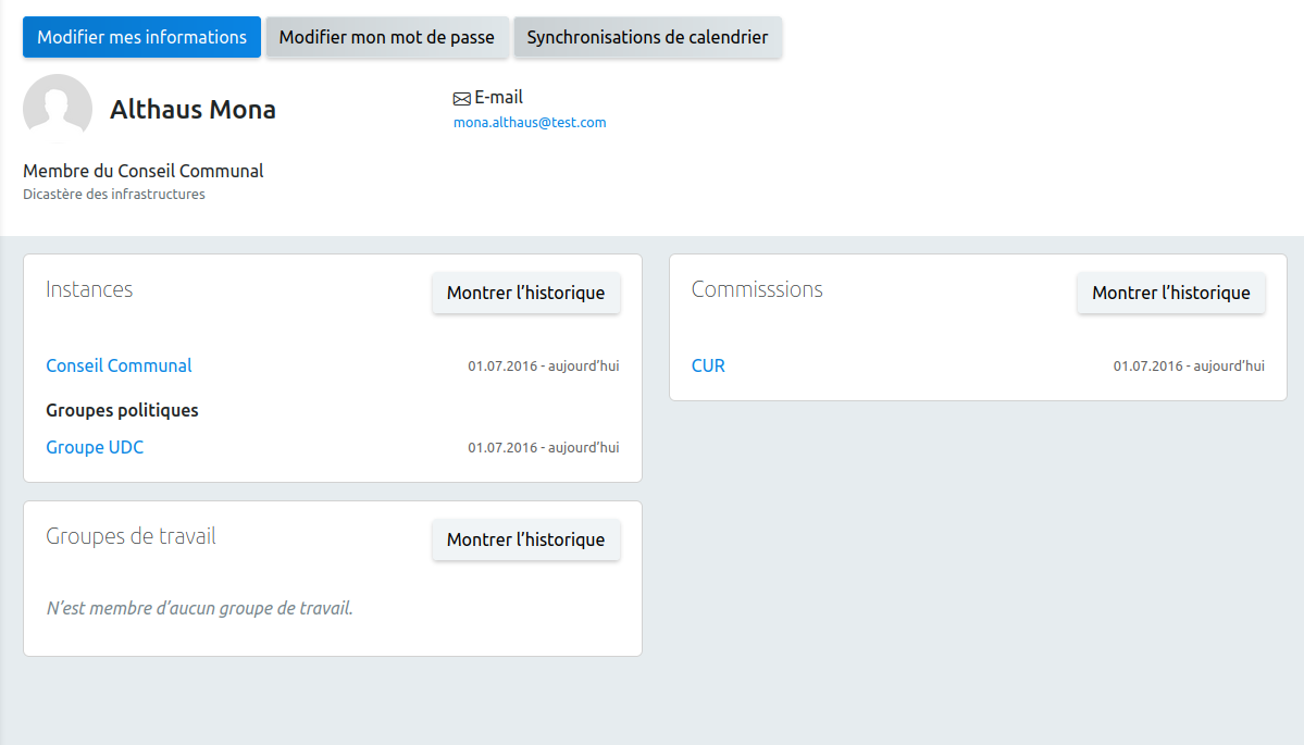 Profil utilisateur