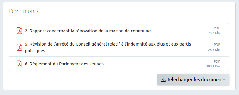 Documents de séance
