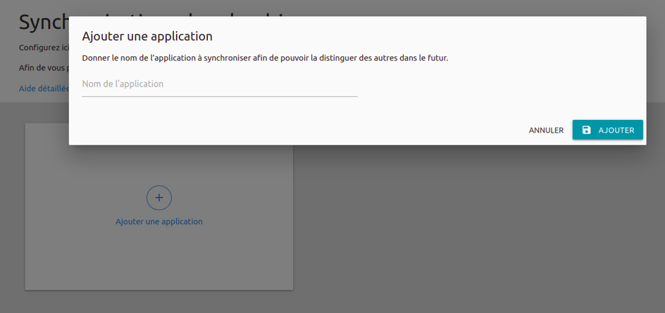 Nommer l'application