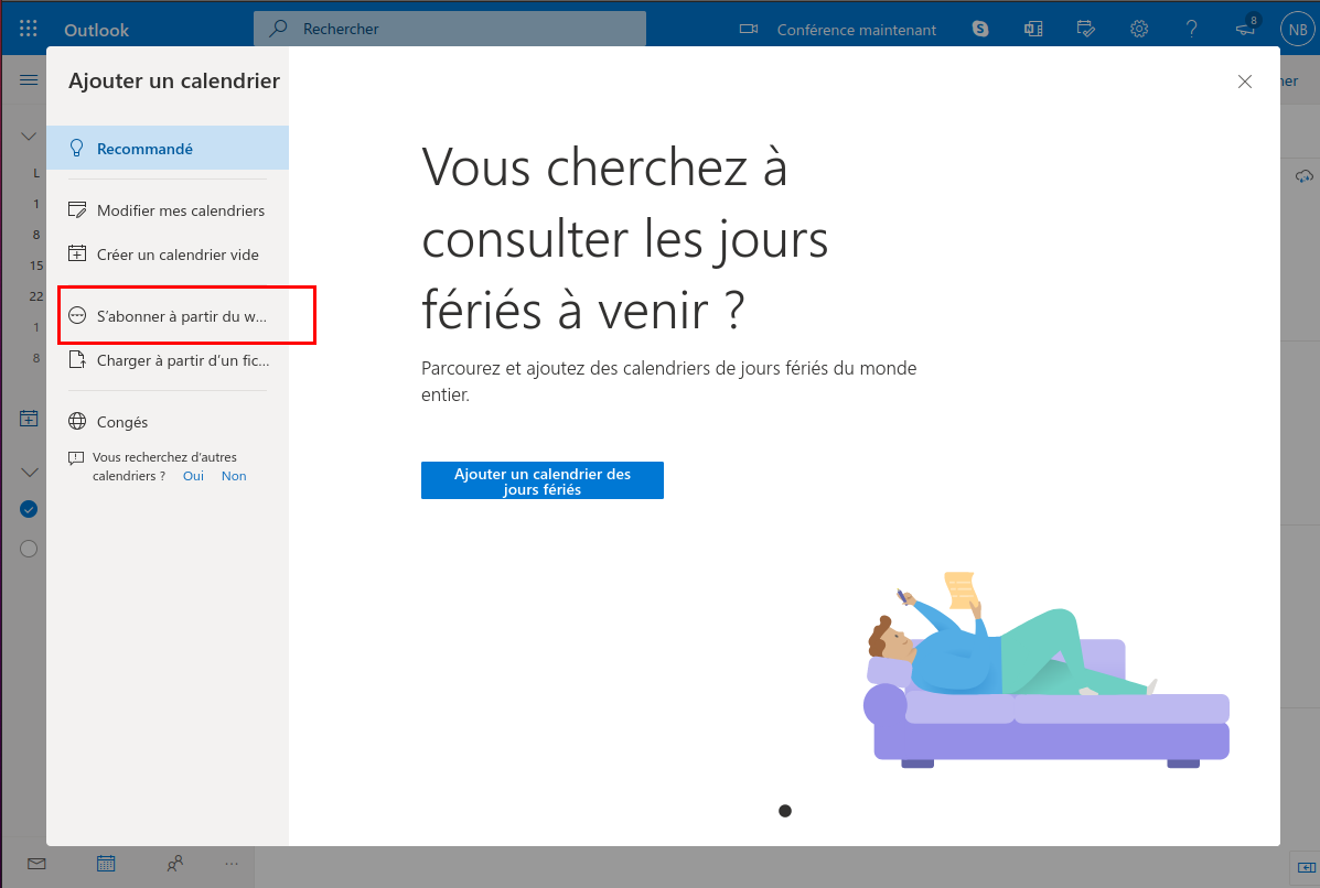 Sélectionner S'abonner à partir du web